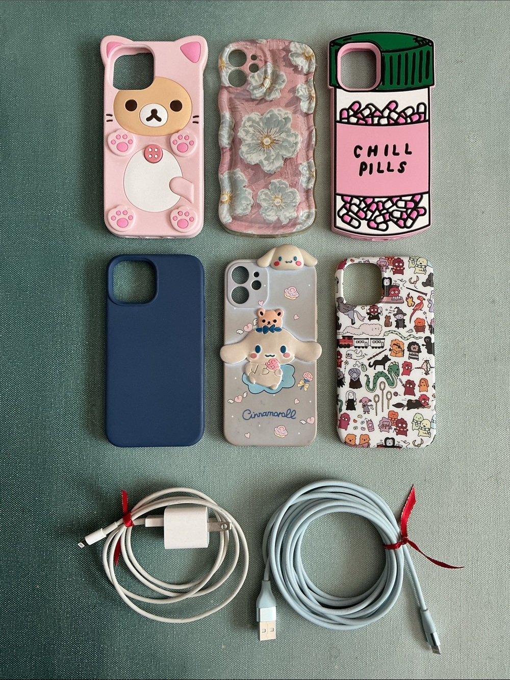6 iPhone 12 Mini Phone Cases Sanrio + Harry Potter + Extra Long 9 ft Charger